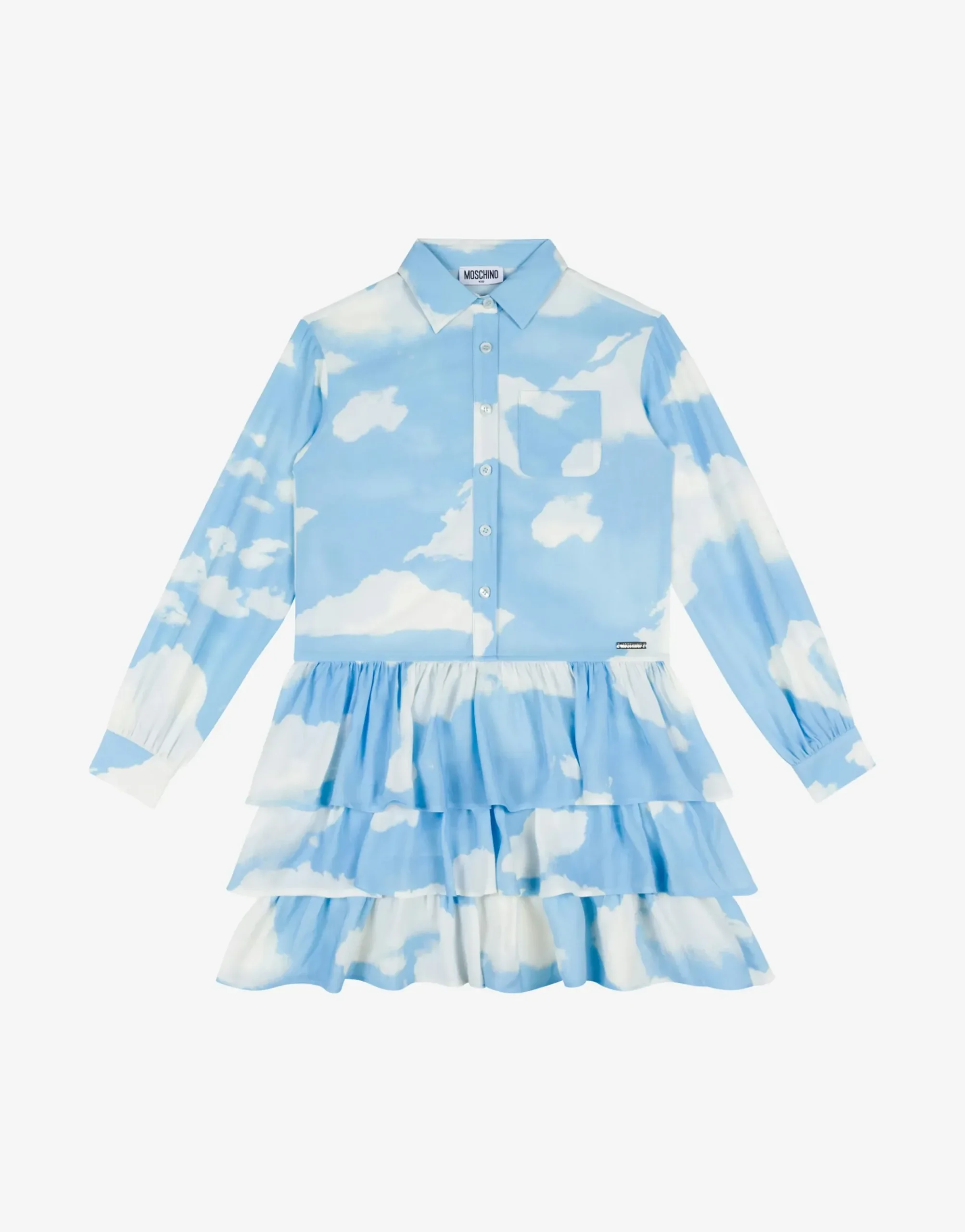Moschino Allover Clouds crêpe dress