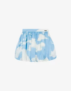 Moschino Allover Clouds crêpe skirt