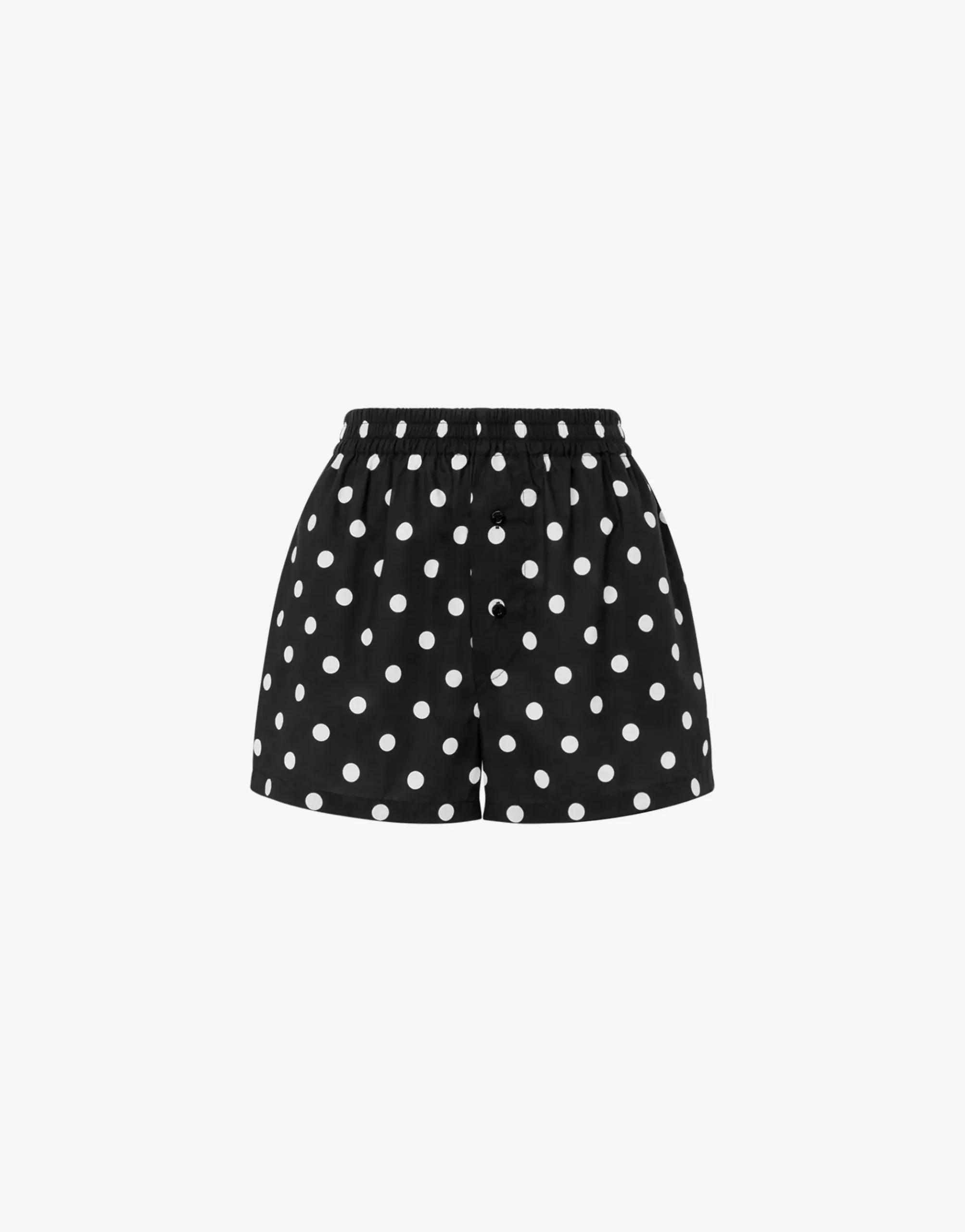 Moschino Allover Polka Dots cotton voile shorts
