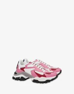 Moschino Barcode race sneakers with detail