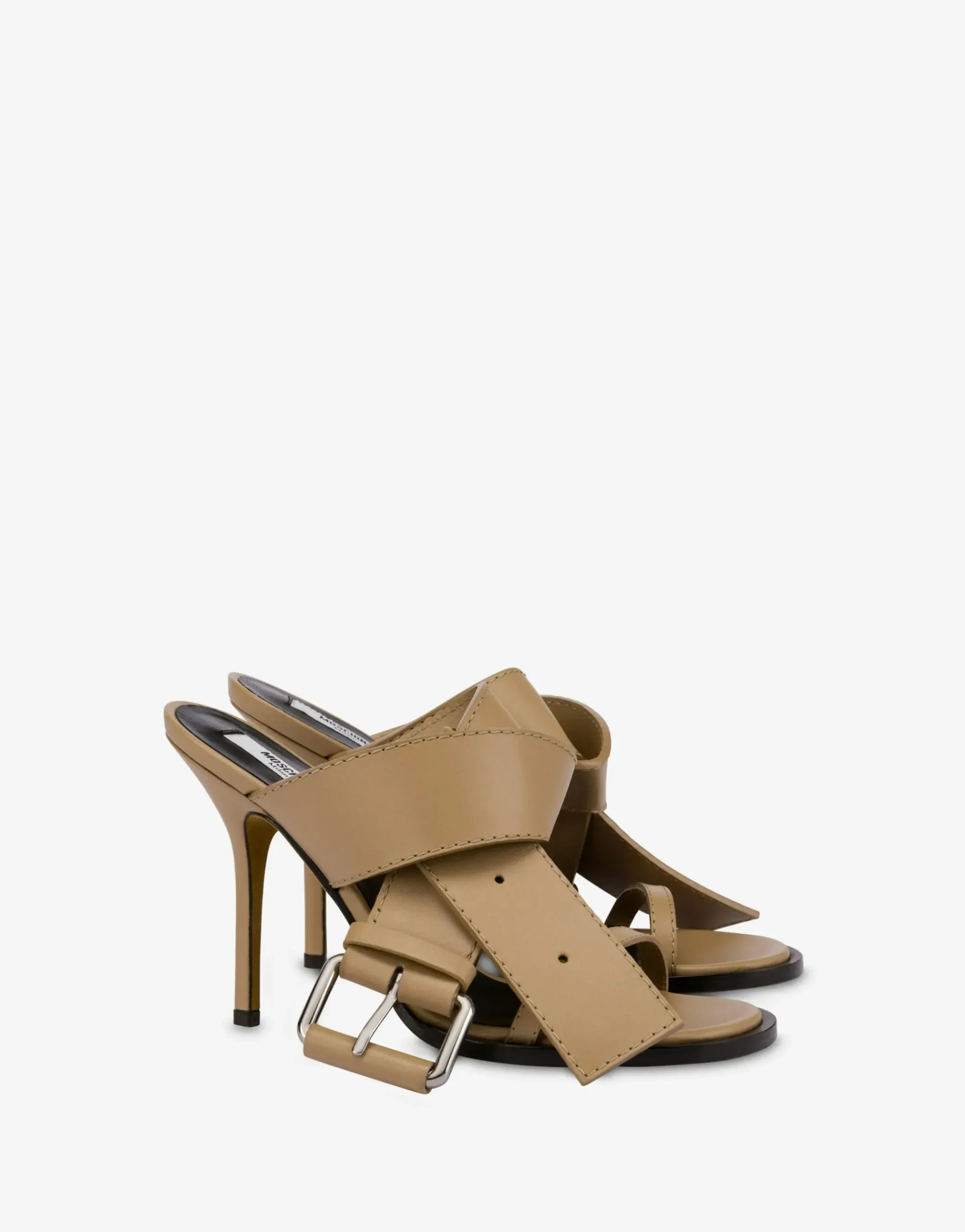 Moschino Belted Up Calf Sandals