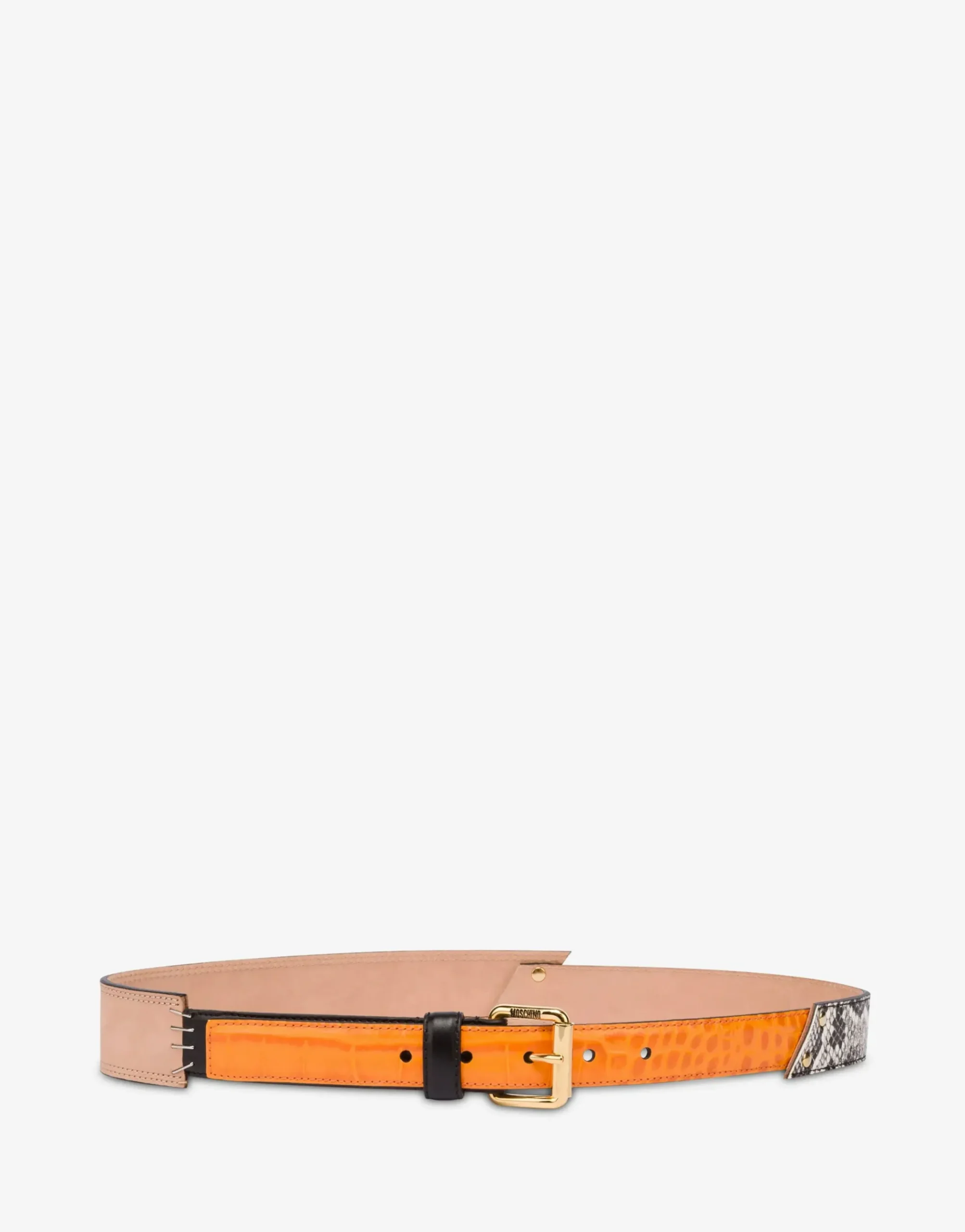 Moschino Calf patchwork belt