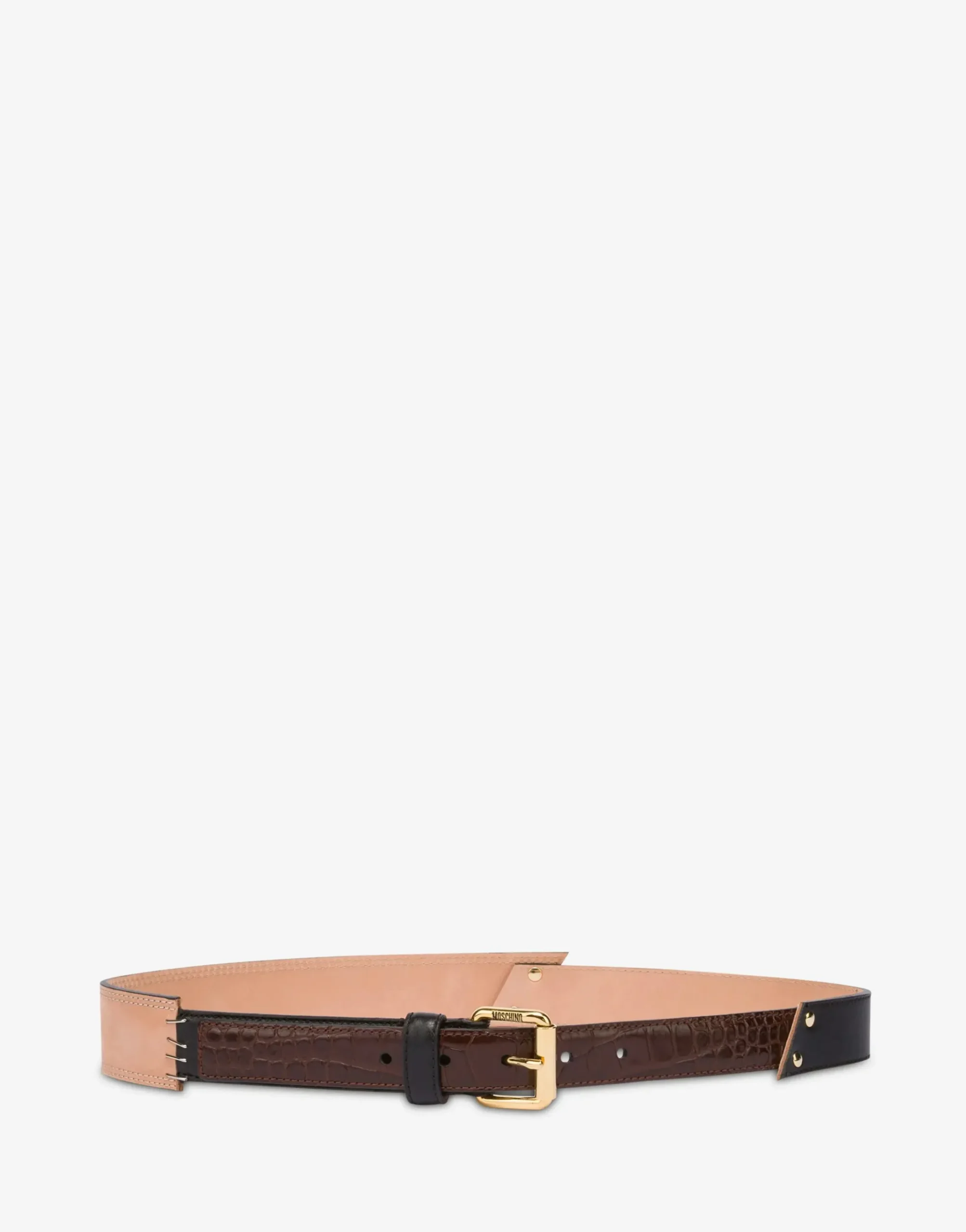 Moschino Calf patchwork belt