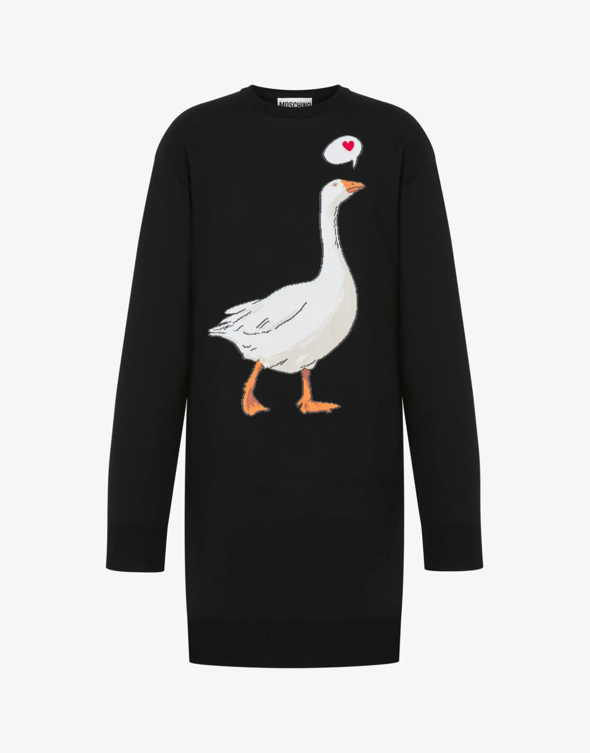 Moschino Cotton Knit Dress Goose
