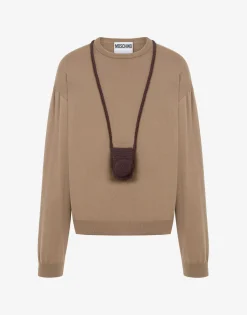 Moschino Cotton Pullover Camera Holder