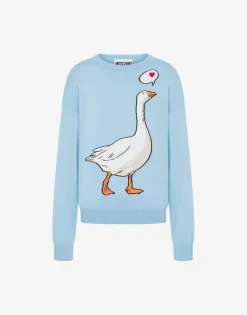 Moschino Cotton Pullover Goose