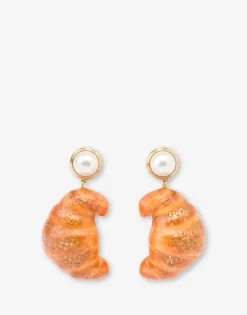 Moschino Croissant Drop Earrings