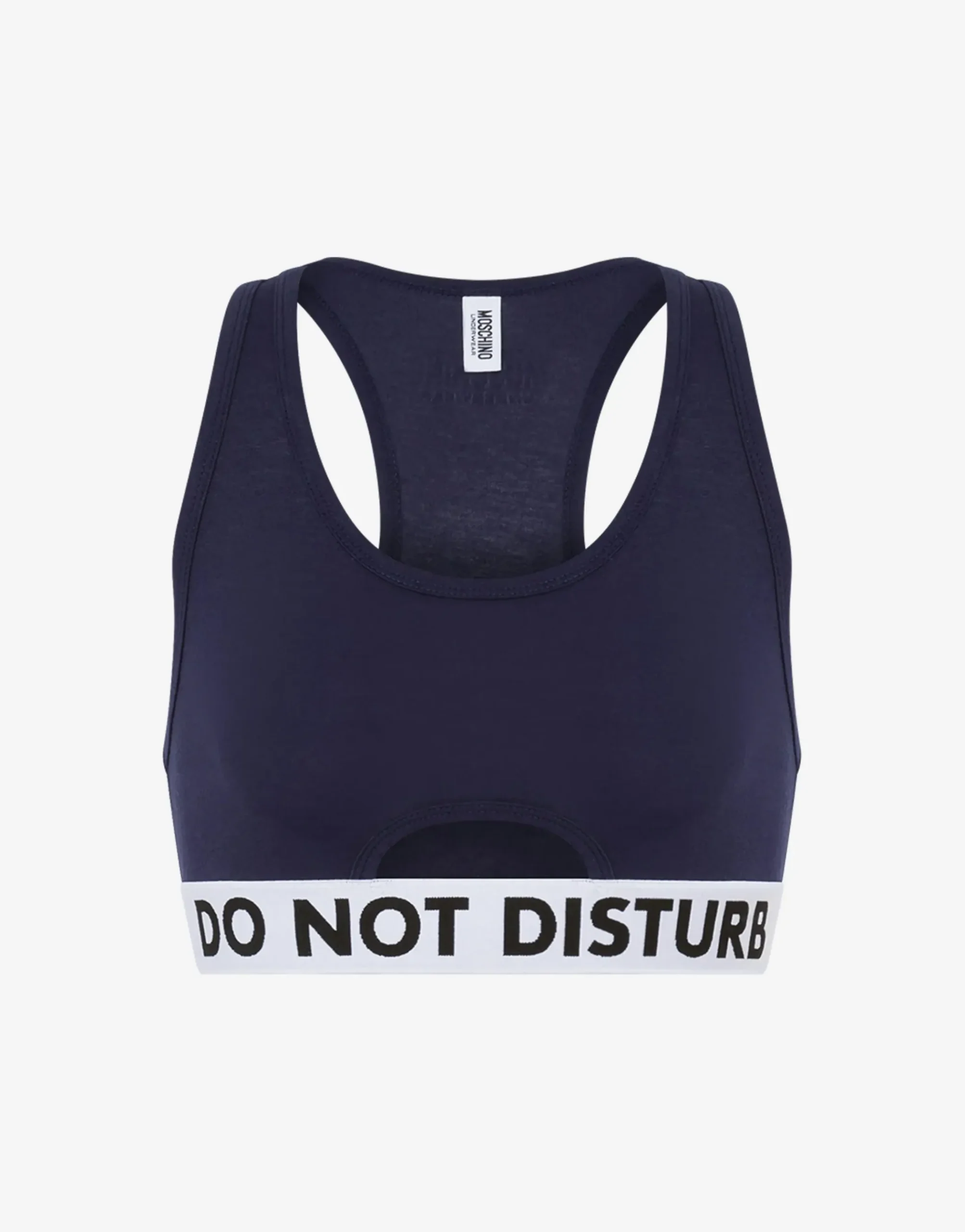 Moschino Do Not Disturb Crop Top