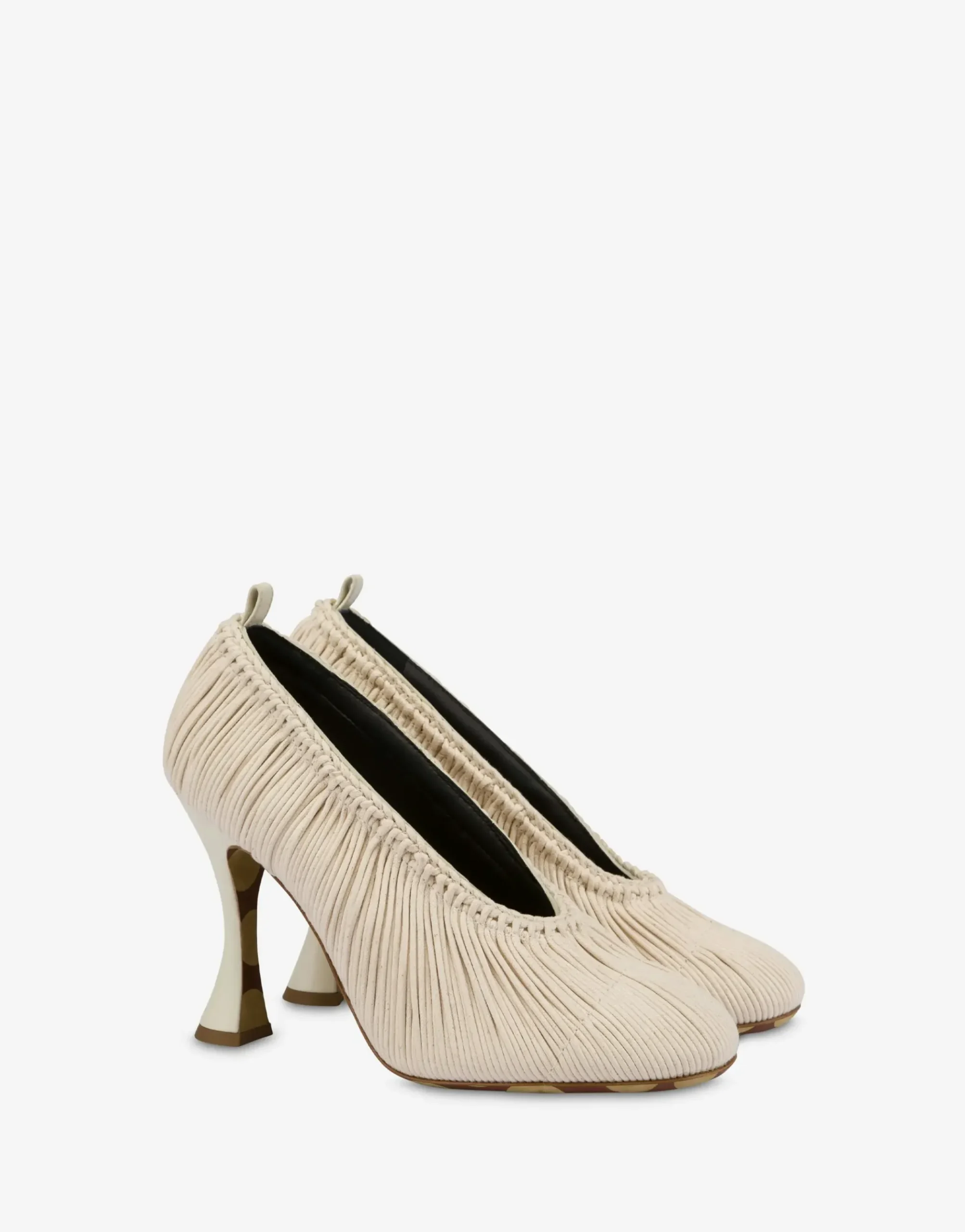 Moschino Duck Waxed Lace Pumps