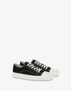 Moschino Edge canvas trainers
