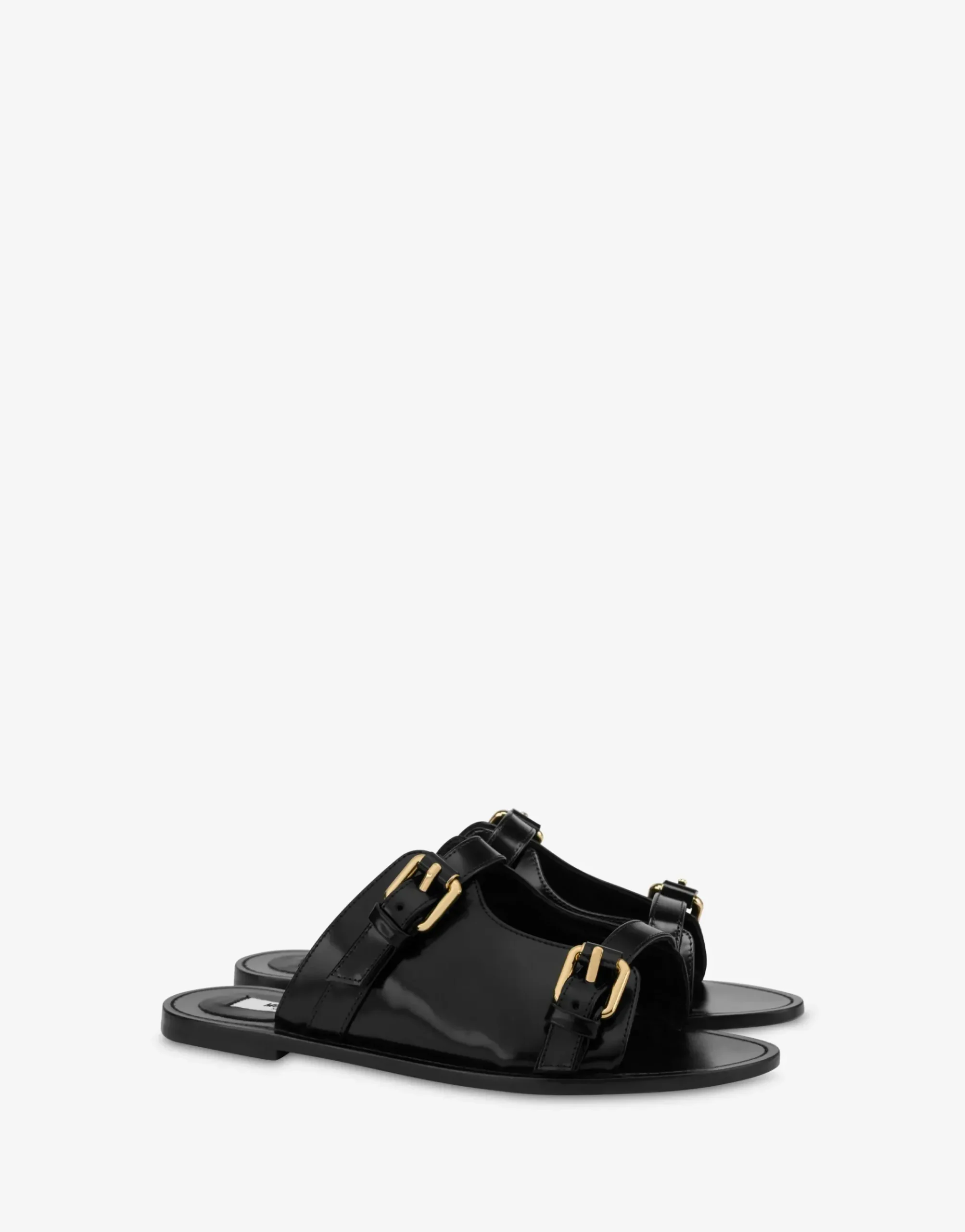 Moschino Flat Buckle Sandals