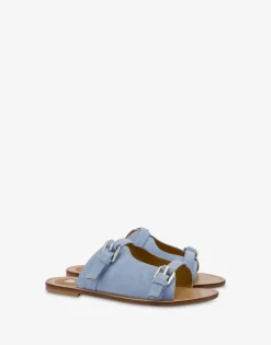 Moschino Flat Buckle Sandals
