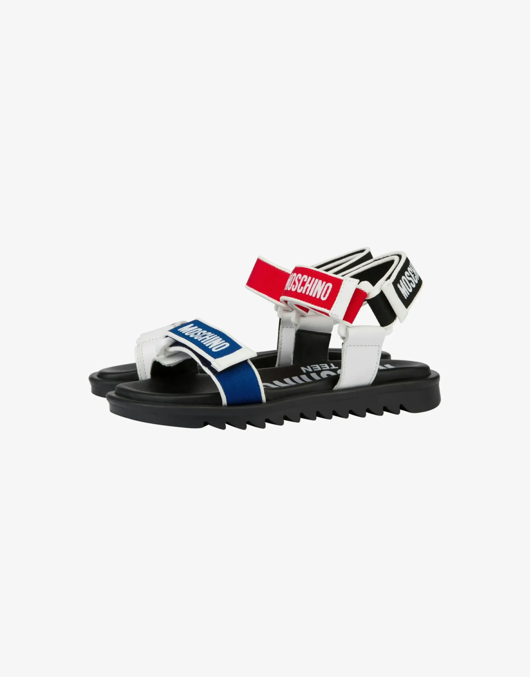 BOY Moschino Flat Sandals with strap and logo