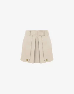 Moschino Gabardine Mini Skirt with Trench Details