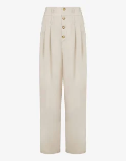 Moschino Gabardine Trousers with Trench Details