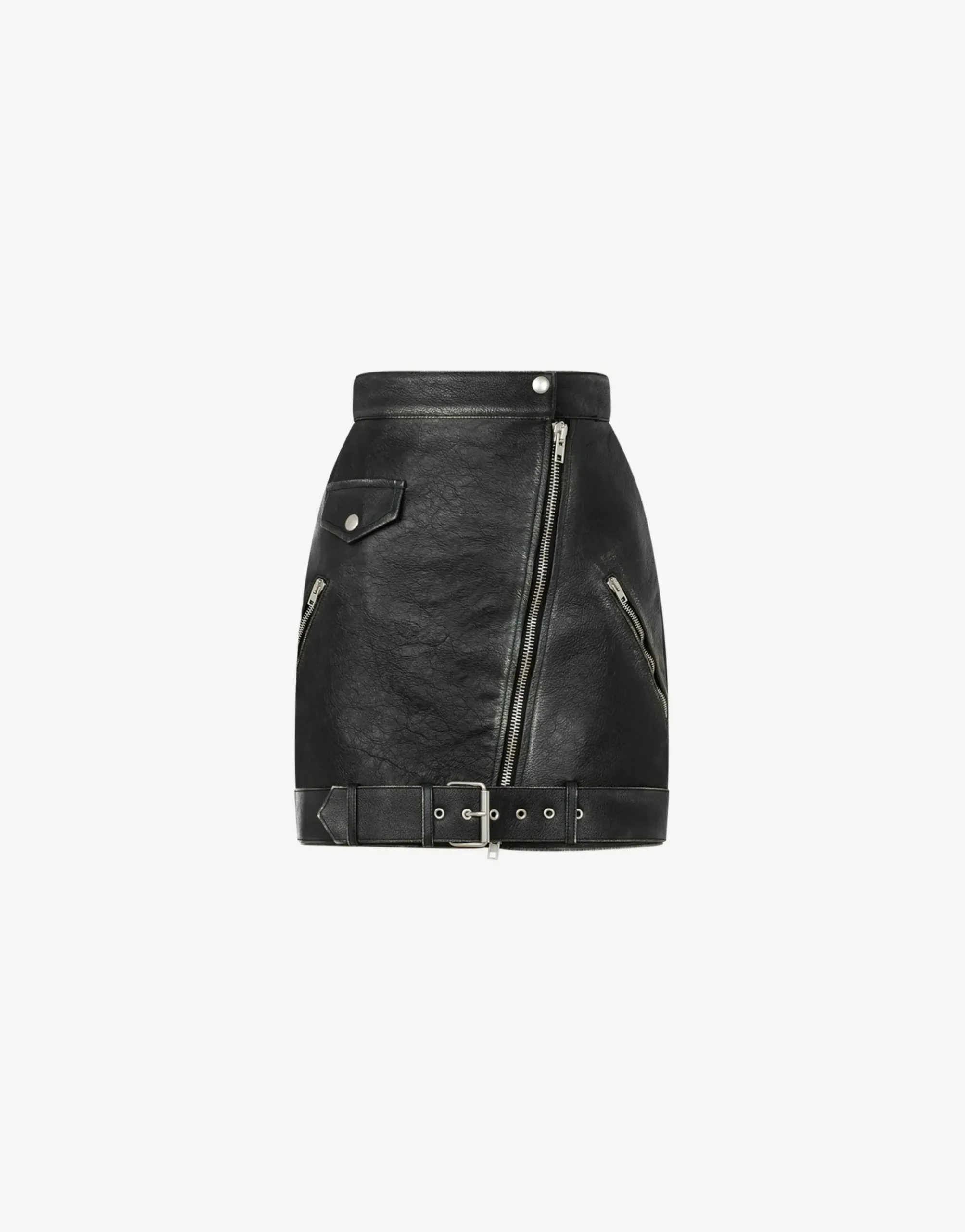 Moschino Heavy nappa leather mini skirt