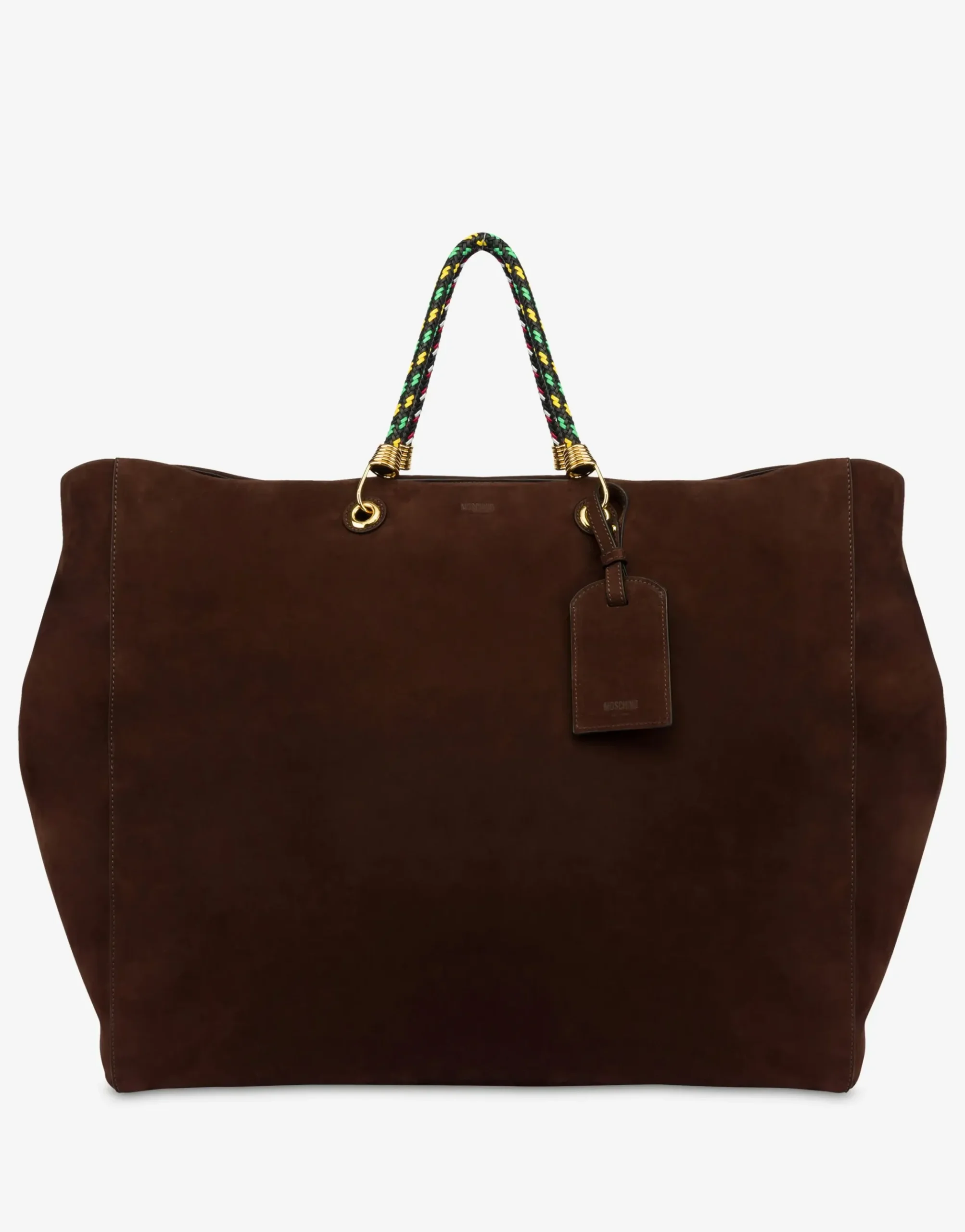Moschino Large Braided Cord Suede Shopper