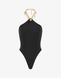 Moschino Lettering Charm One-piece Swimsuit