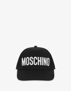 Moschino Logo Embroidery canvas hat