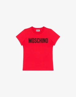 BOY Moschino Logo Print jersey T-shirt