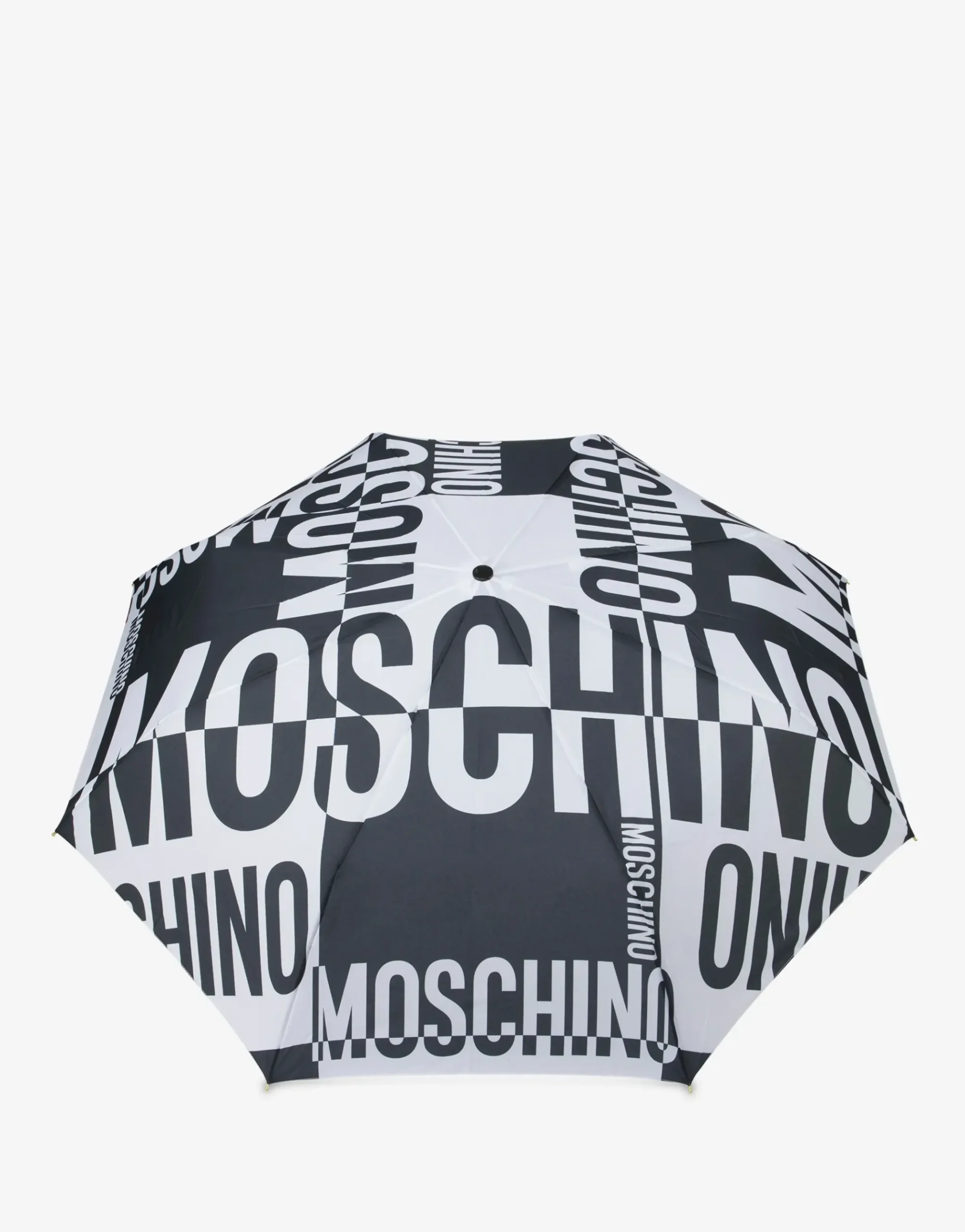 Moschino Openclose & White Logo Umbrella