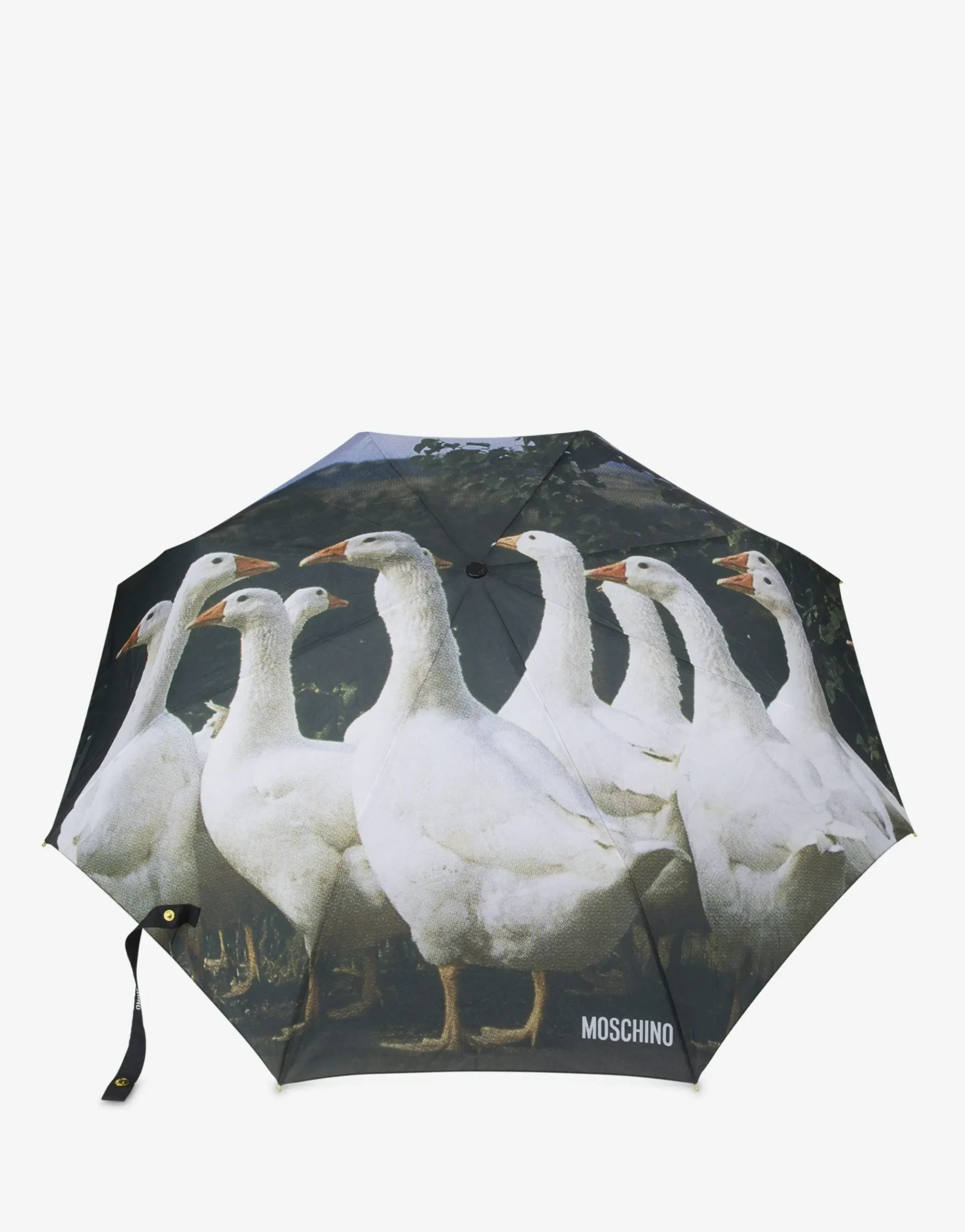 Moschino Openclose Goose Print Umbrella