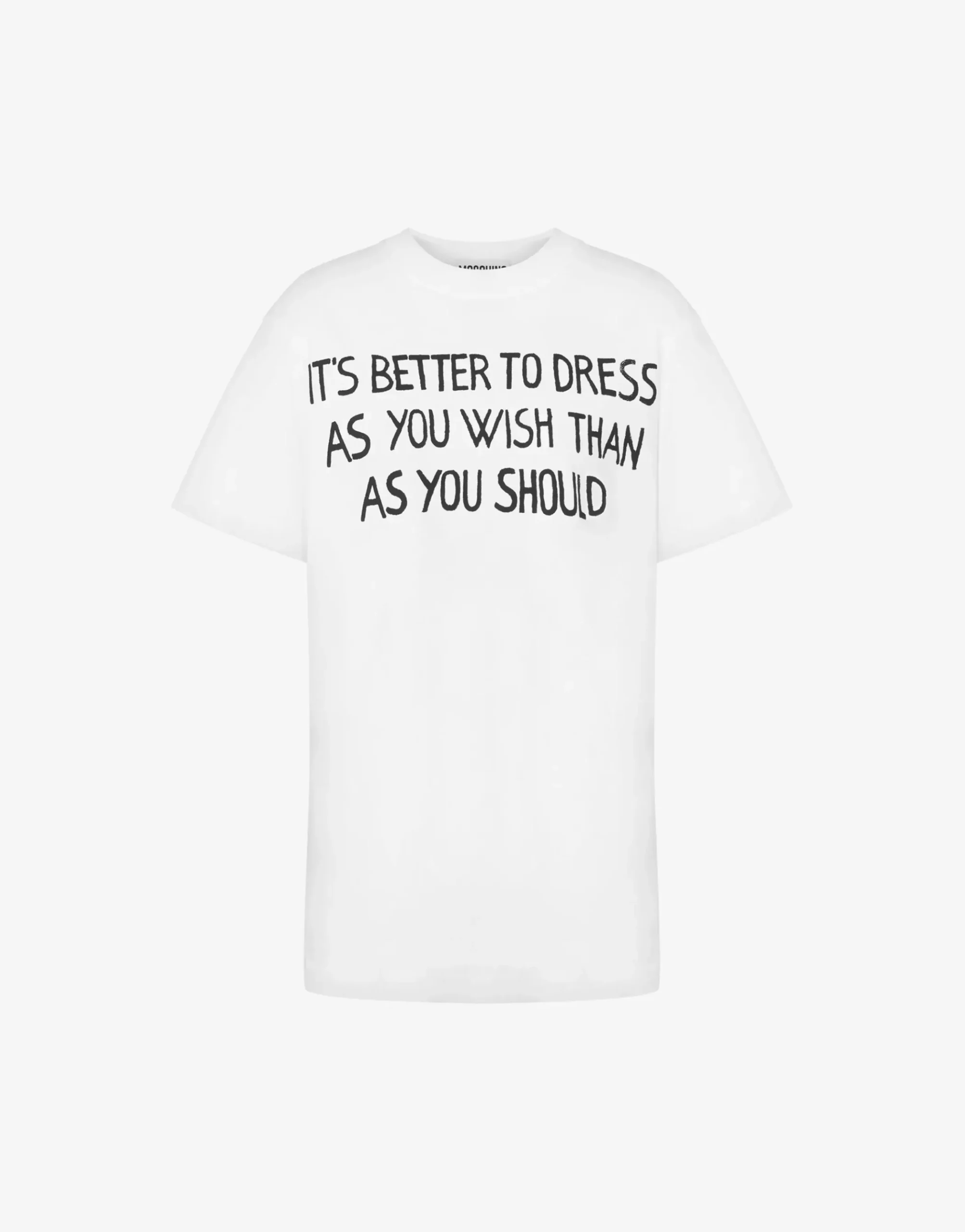 Moschino Organic Jersey T-shirt Archive Slogan