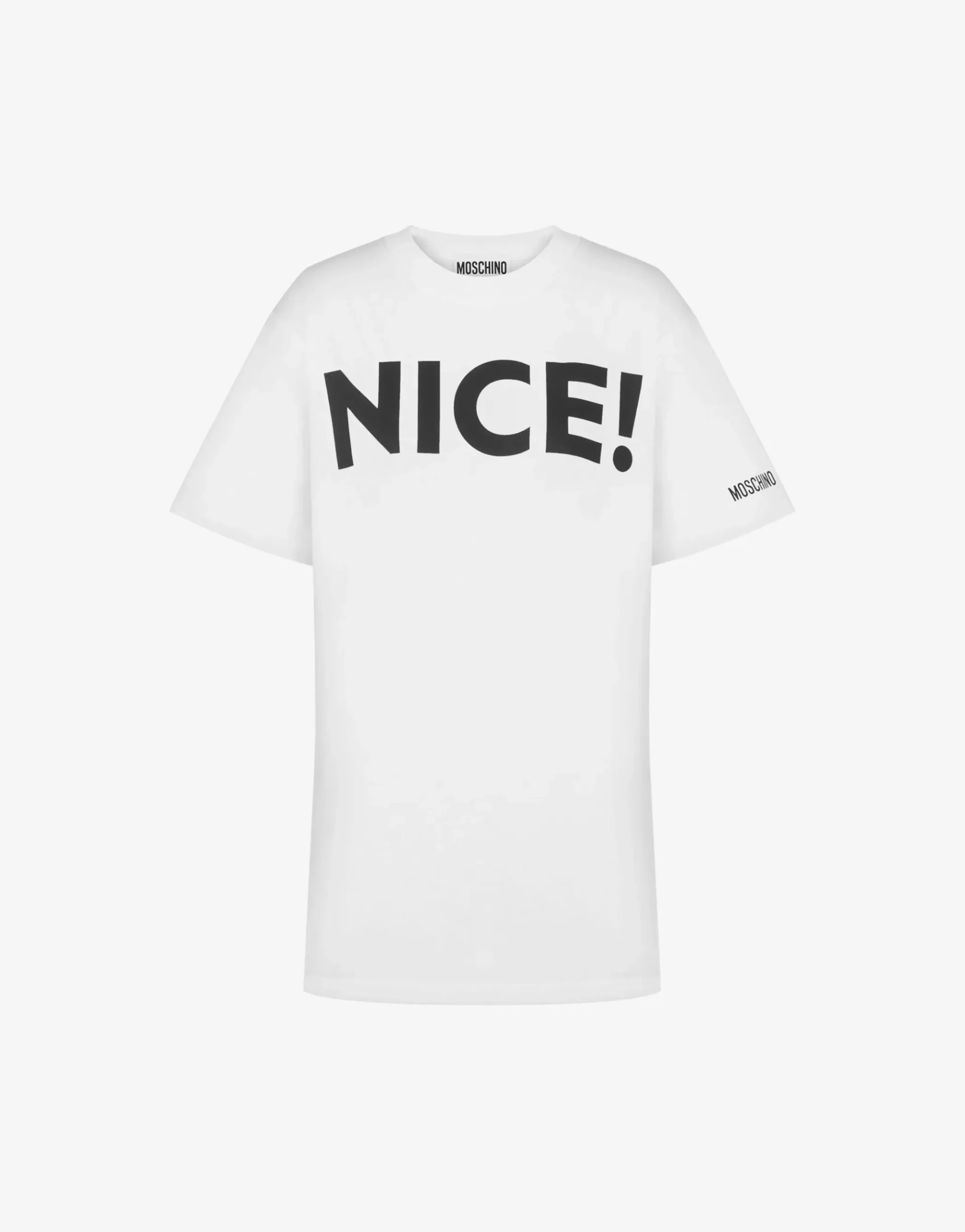 Moschino Organic jersey T-shirt 'Nice!'
