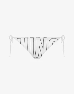 Moschino Rubber Logo Swim Briefs with Laces