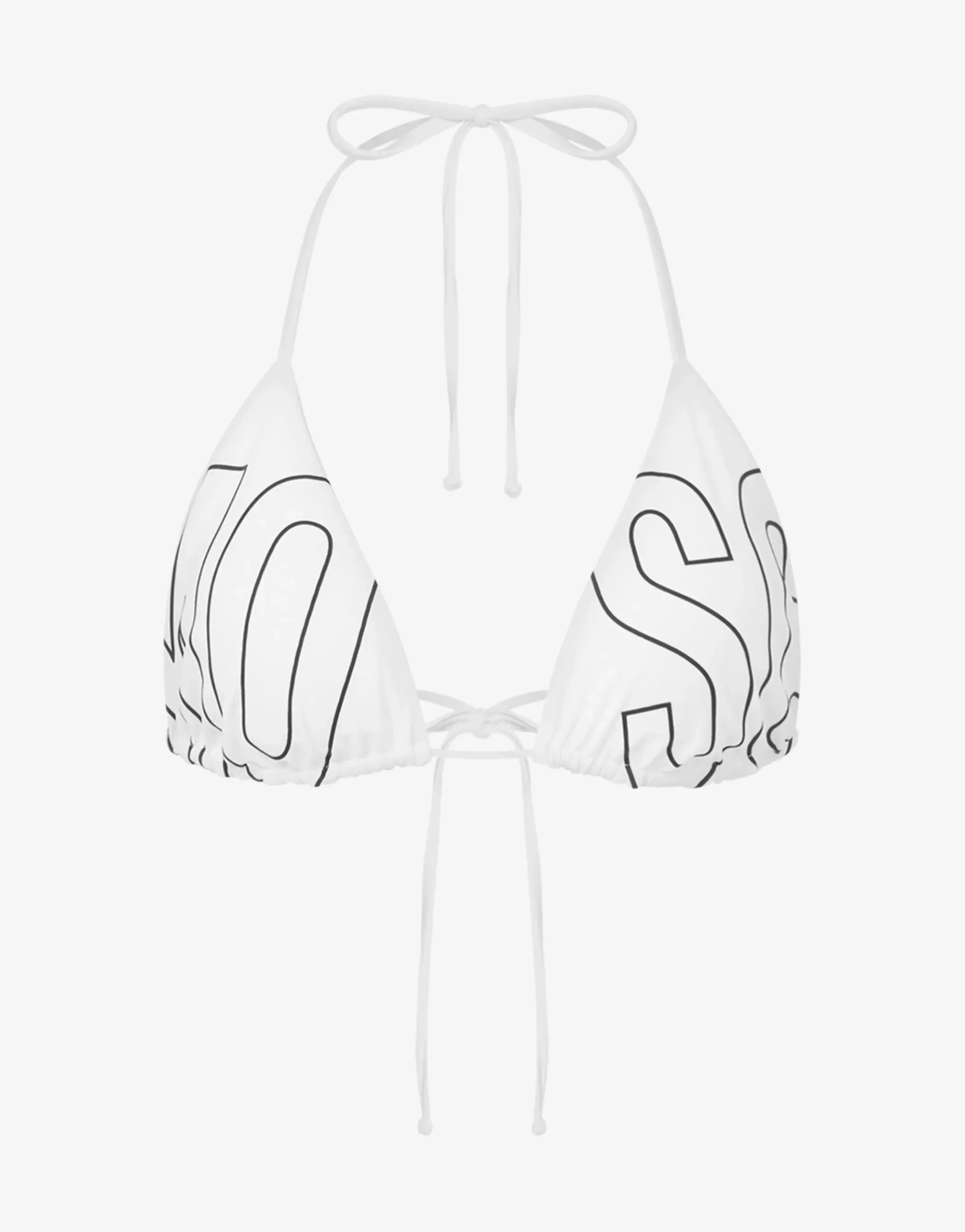 Moschino Rubber Logo Triangle Bikini Top