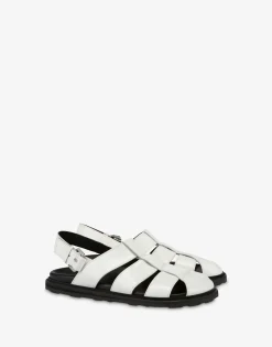 Moschino Sandals in brushed calf leather Sporty