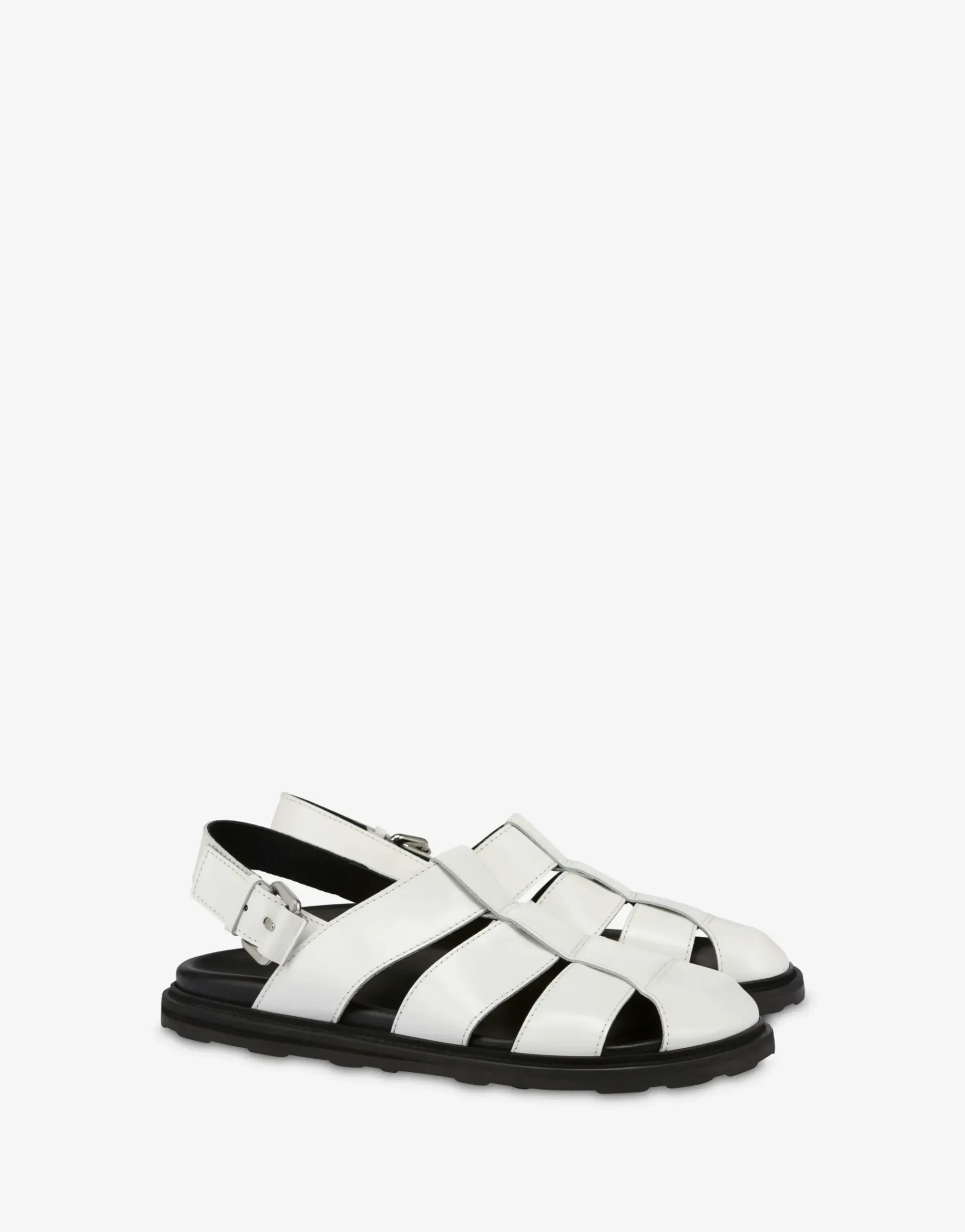 Moschino Sandals in brushed calf leather Sporty