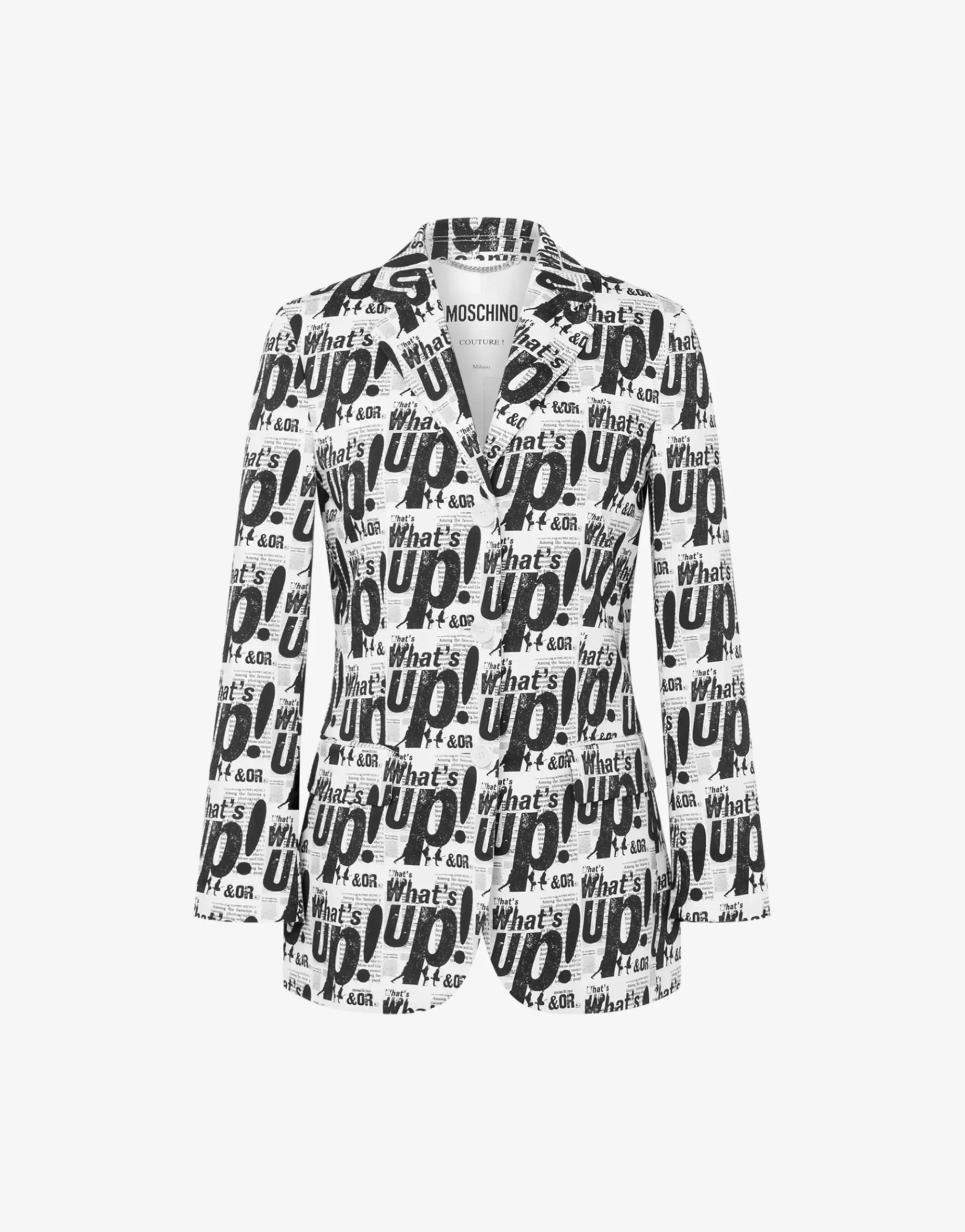 Moschino Stretch cotton satin jacket 'What's up'