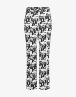 Moschino Stretch cotton satin pants 'What's up'