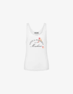 Moschino Stretch Cotton Tank Top Antica Pizzeria