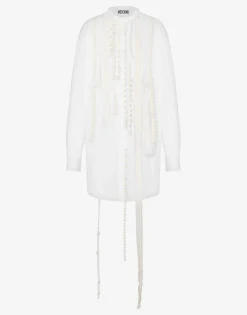 Moschino Stretch poplin dress with embroidery