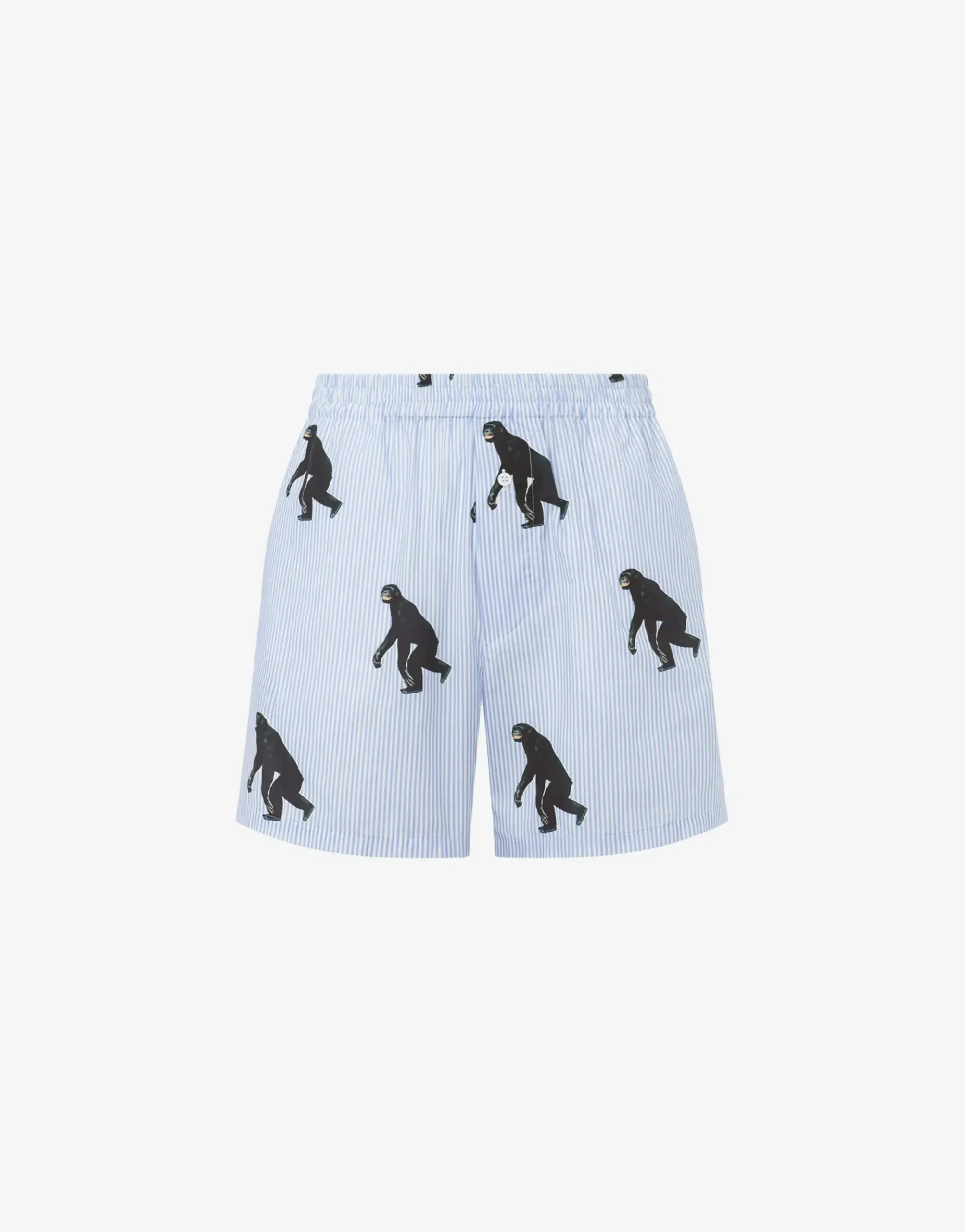 Moschino Striped Poplin Bermuda Allover Chimpanzee
