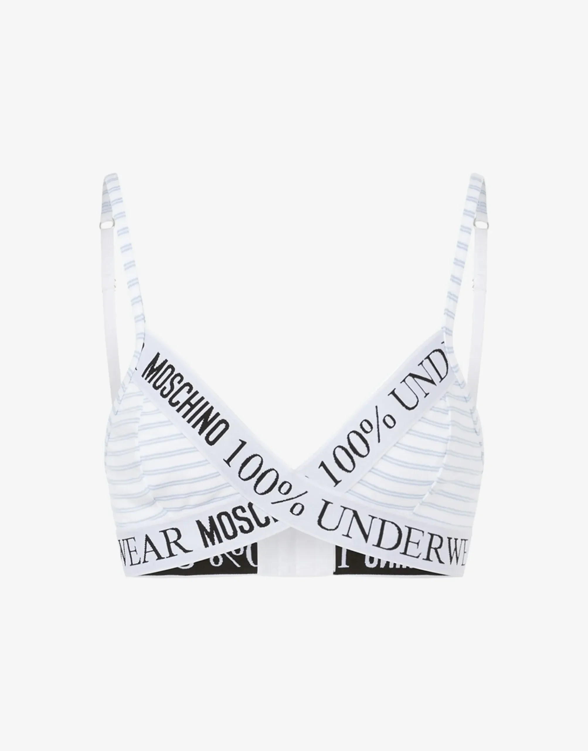 Moschino Striped Stretch Jersey Bra