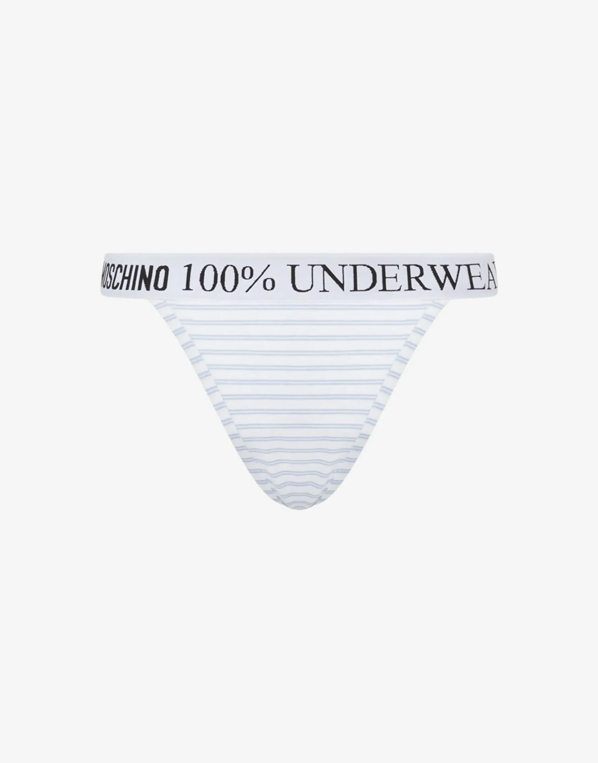 Moschino Striped Stretch Jersey Thong