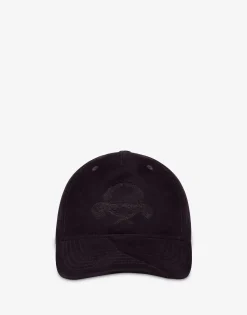Moschino Suede Hat Laurel Crown Logo