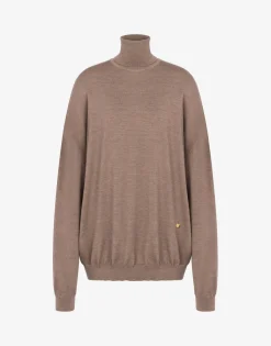Moschino Turtleneck sweater in wool Golden M