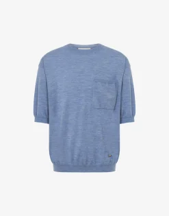 Moschino Wool and Silk Sweater Golden M