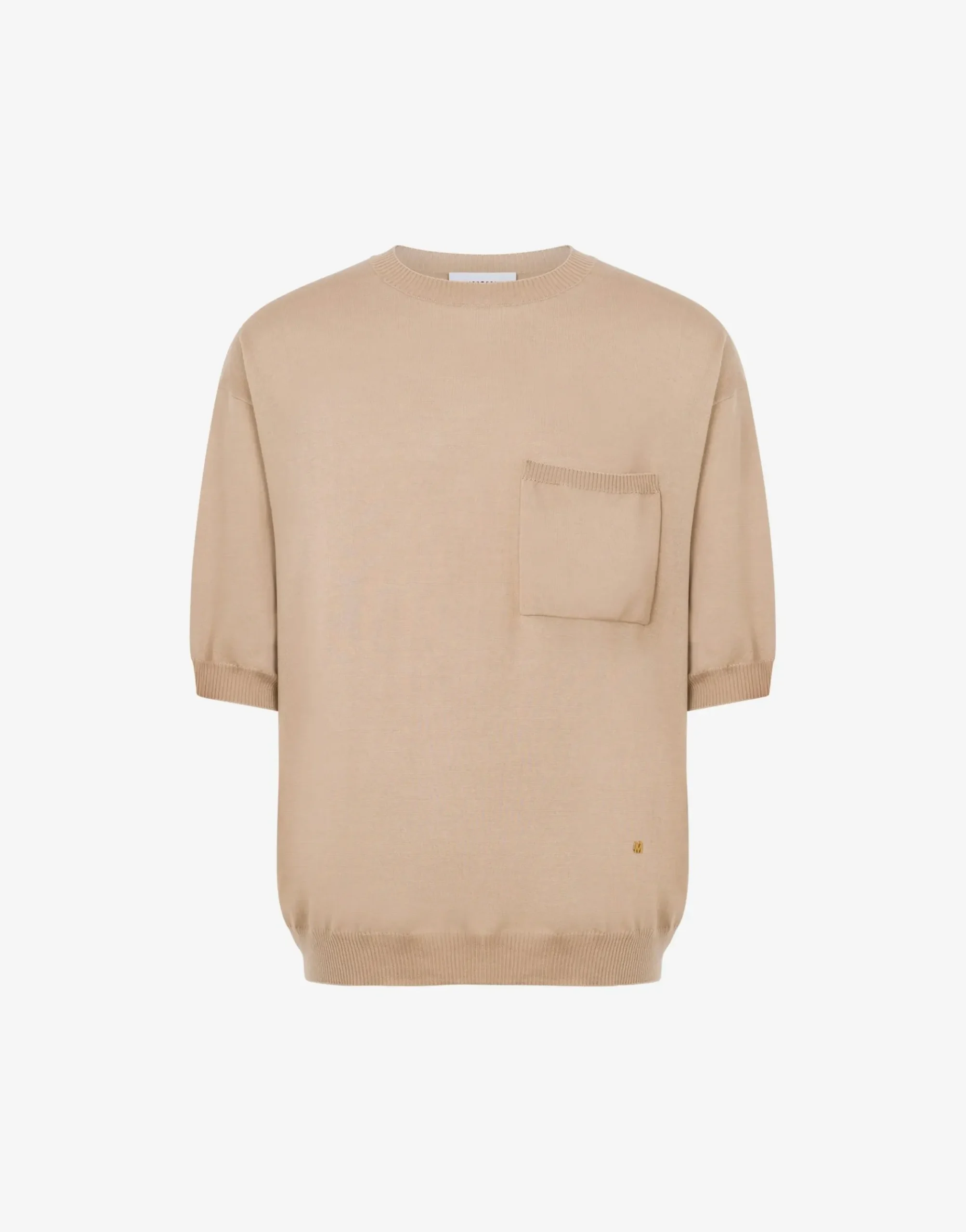 Moschino Wool and Silk Sweater Golden M
