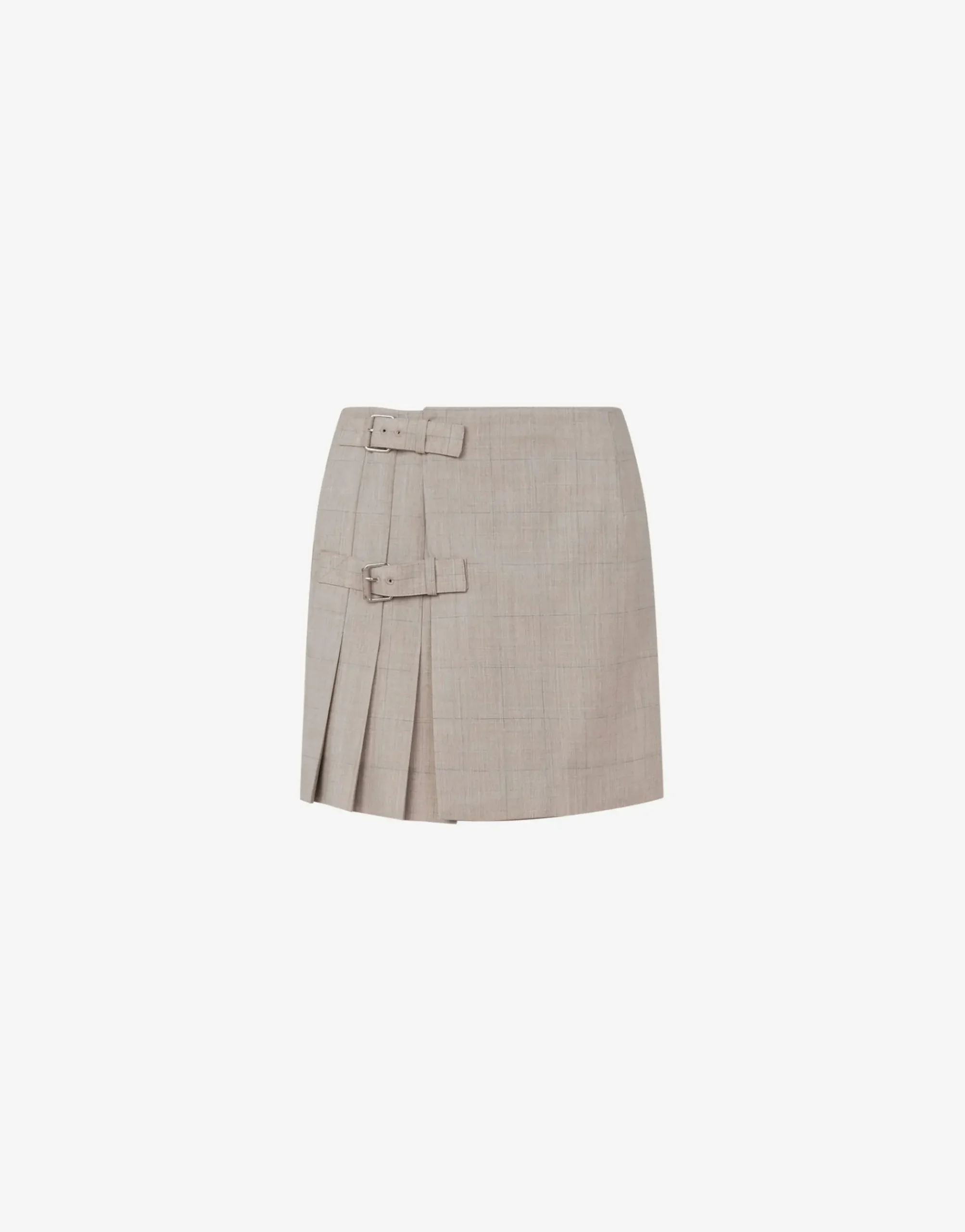 Moschino Wool flannel mini skirt with straps