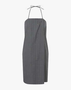 Moschino Wool Pinstripe Dress Office Inspiration
