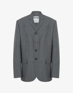 Moschino Wool Pinstripe Jacket