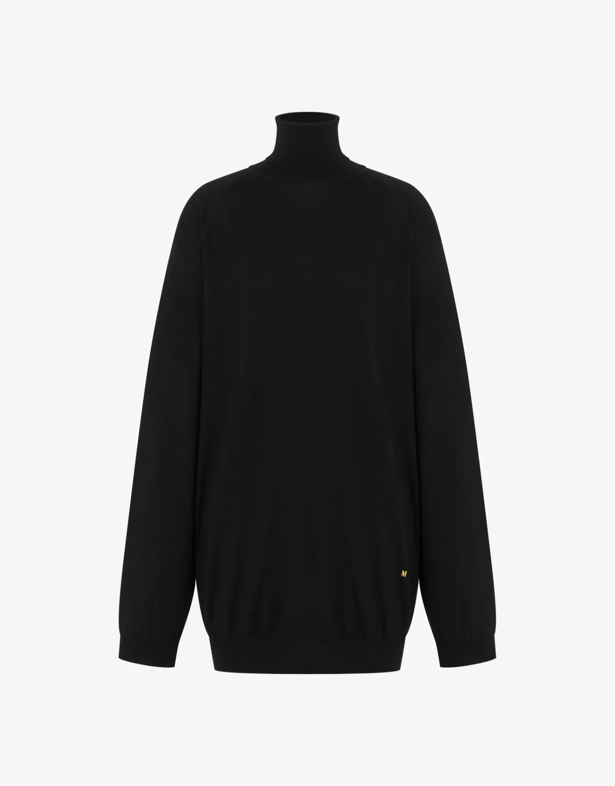 Moschino Wool sweater with cut-out Golden M
